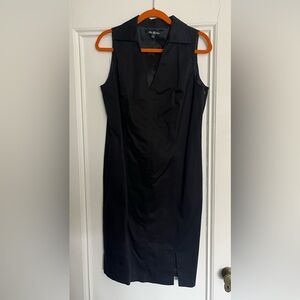 Brooks Brothers Elegant Black Sleeveless Midi Dress